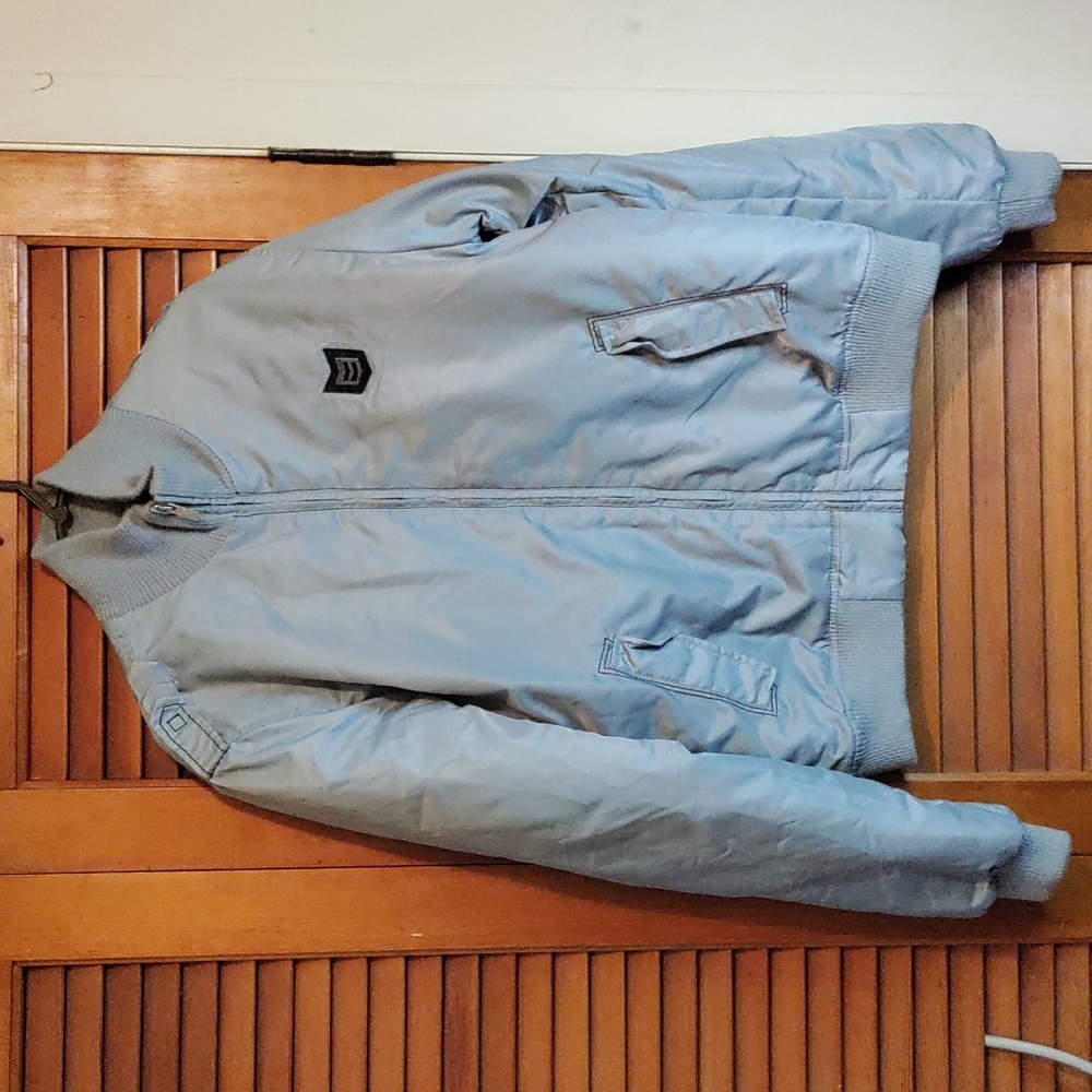 Guess men's size medium nylon gray flight jacket.
